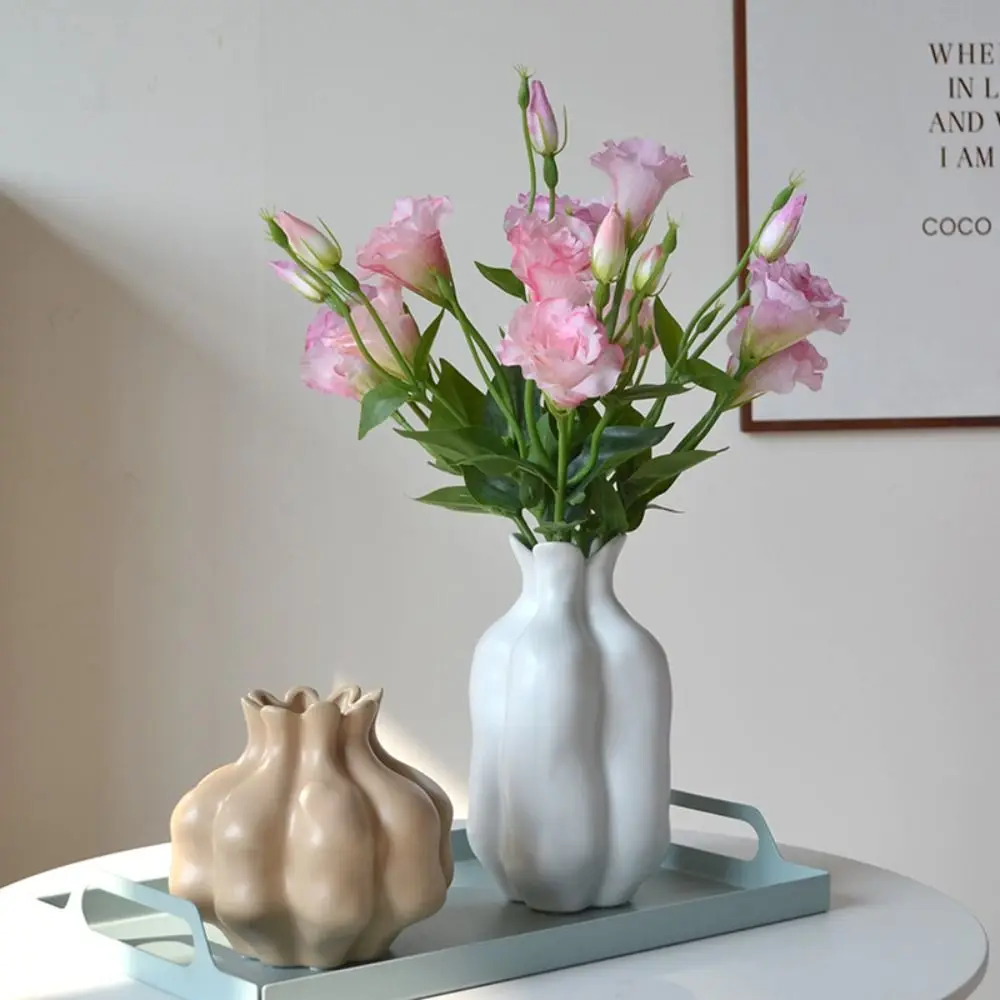 لمسة حقيقية الاصطناعي Lisianthus الزهور نابض بالحياة باقة الزفاف وهمية زهرة Eustoma زهور الحرير باقة اصطناعية أنيقة #3