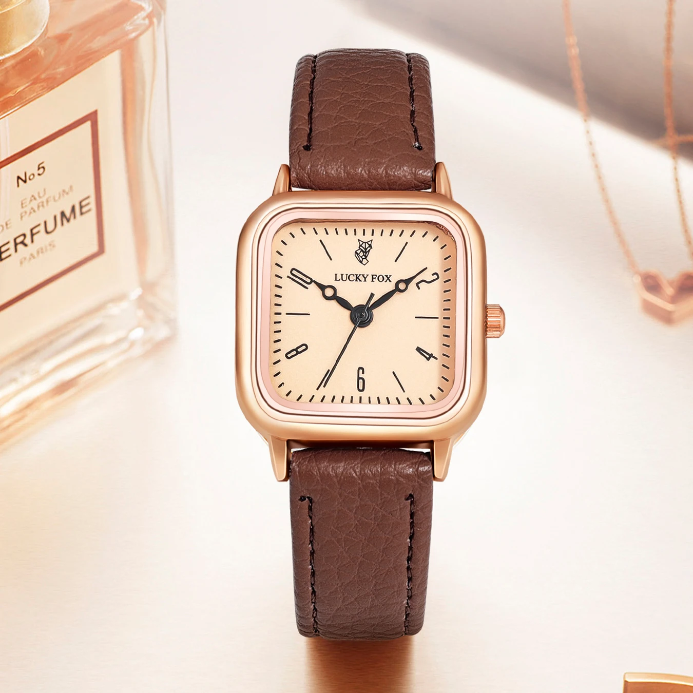 Women Thin Belt Quartz Watch Simple Square Dial Clock Quartz Wrist Watches Ladies Casual Wristwatch Clock