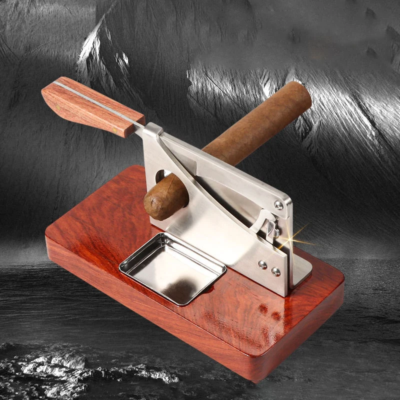 

Cigar Scissors Desktop Solid Wood Stainless Steel Sharp Cigar Scissors Special Scissors For Home Living Room And Office Cigars