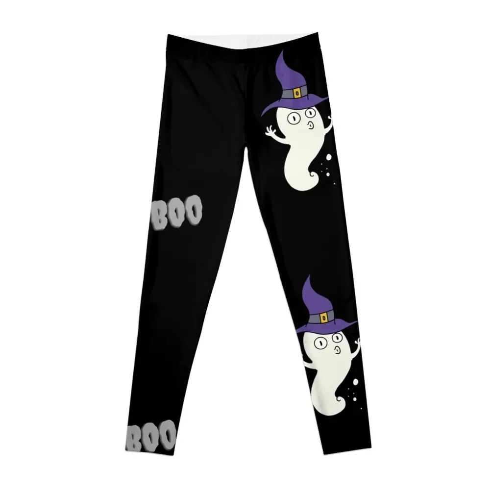 

Boo Ghost - Halloween funny lame little ghost Leggings sports woman gym legging push up Womens Leggings