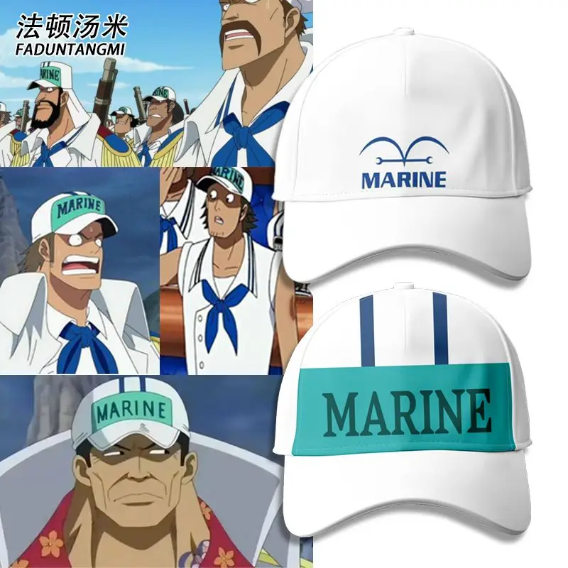 Ein Stück Marine Admiral Sakazuki Hut Marine gleichen Stil Anime Figur Baseball mütze Sommer Sonnenblende Kappe modische Verbreiter ung Geschenke