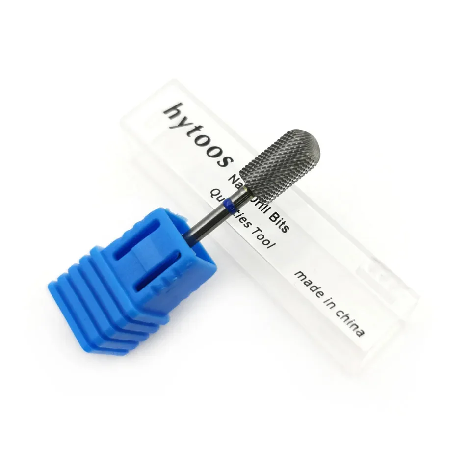HYTOOS السلس العلوي كبير برميل بت (R قطع) 3/32 كربيد مسمار مثقاب الخشب قاطعة المطحنة لأدوات معدات مانيكير مسمار الفن #3