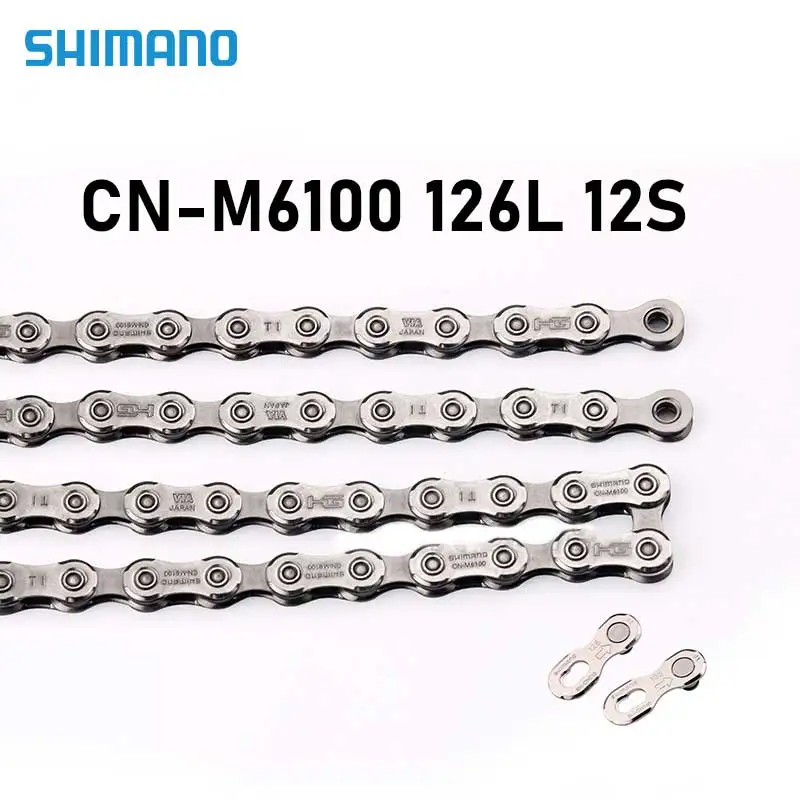 Shimano Deore M6100 Bicycle Chain 126 Links 12 Speed Mountain Bike Current 12S Cassette 51T MTB 12V Parts