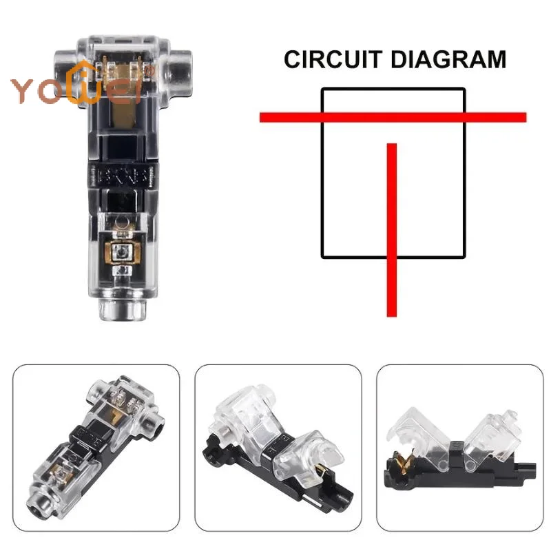 Últimos 10 Conectores de Cable Tipo T de 1 Pin de Bajo Voltaje, Conectores Rápidos sin Soldadura, Conectores de Derivación en T, Sin Pelar Cables