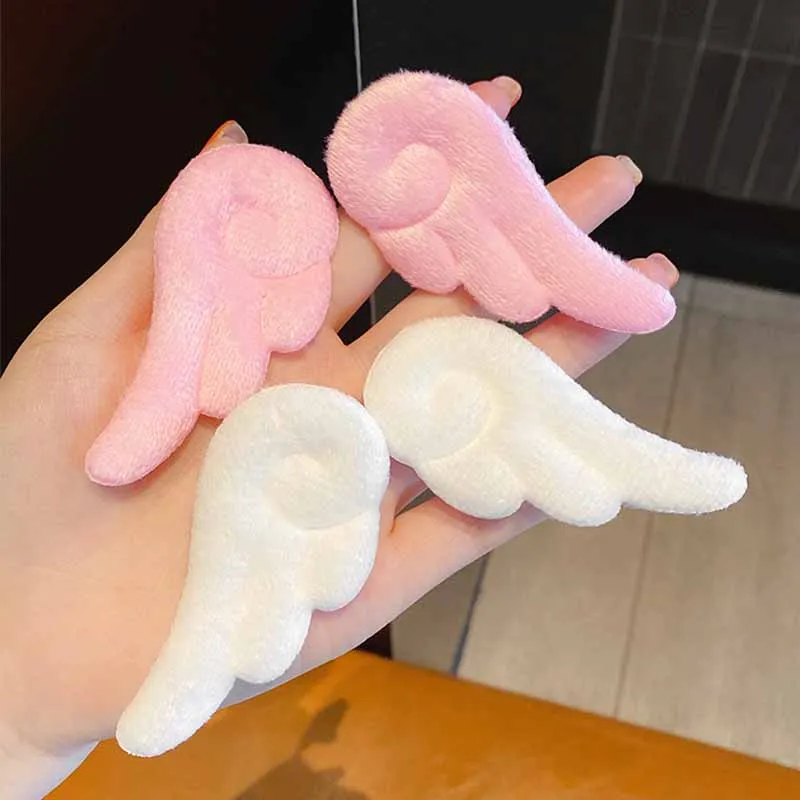 

2Pcs Angel Hair Clips Girls Kids Cartoon Plush Pins Barrette White Wing Hair Hoop Christmas Holiday Dress Up Hairpin Accessories