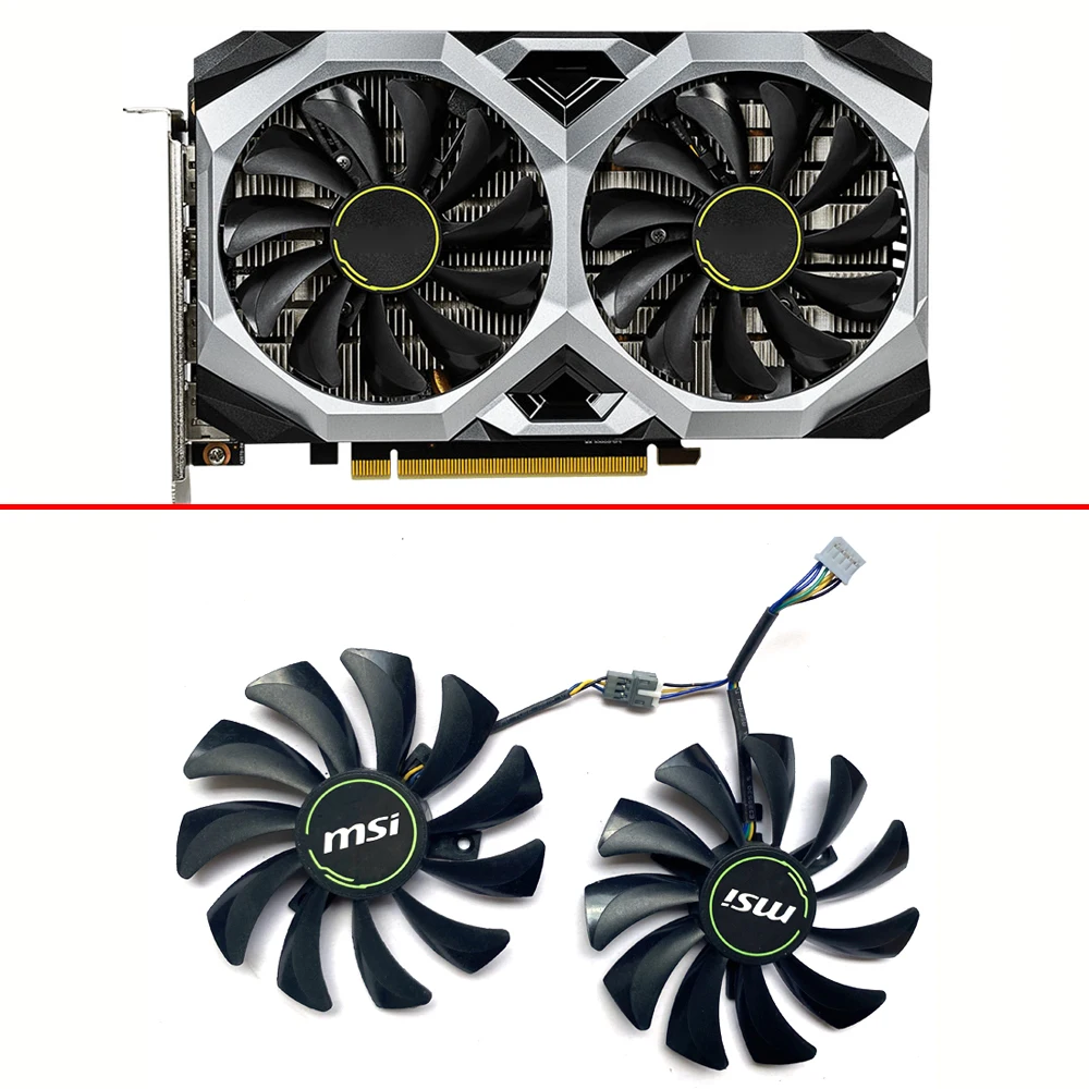 87MM dla MSI GeForce GTX 1660 1660Ti RTX 2060 SUPER VENTUS XS karta wideo wentylator RTX2060 GTX1660 GTX1600Ti GPU wentylator