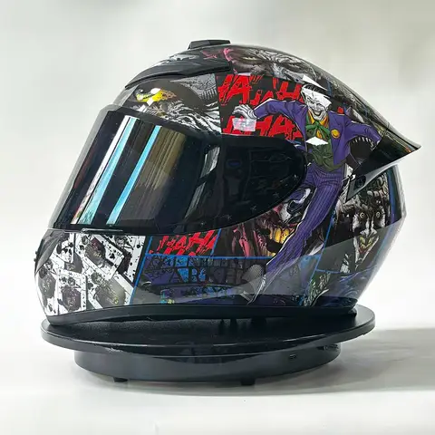 DOT Certified Unisex Racing Motorcycle Helmet Full Face Anti-Fog Vintage Style Scooter Full Coverage Retro Personality