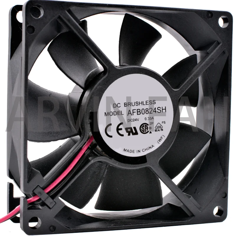 

Brand New Original AFB0824SH 8cm 80x80x25mm DC24V 0.33A 2 Lines Double Ball Bearing Large Air Volume Inverter Cooling Fan