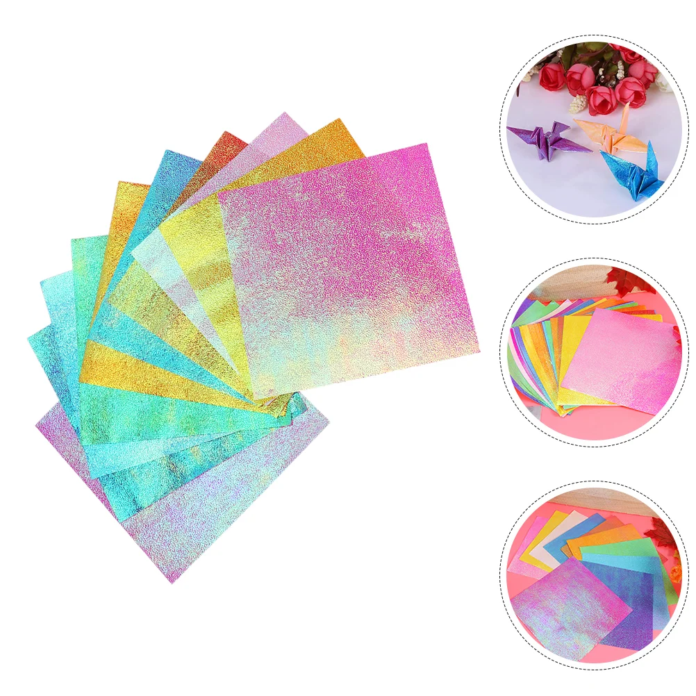 

Glitter Handmade Origami Iridescent Cardstock Paper Crane Fall Construction Decorative Folding Colorful