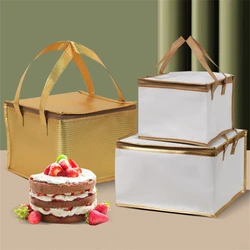 Grand Sac Glacière Pliable Portable, 6/8/10 Pouces, Isolé pour Gâteaux, Boîte Thermique Alimentaire, Sac de Glace Étanche, Boîte à Déjeuner, Sacs de Livraison