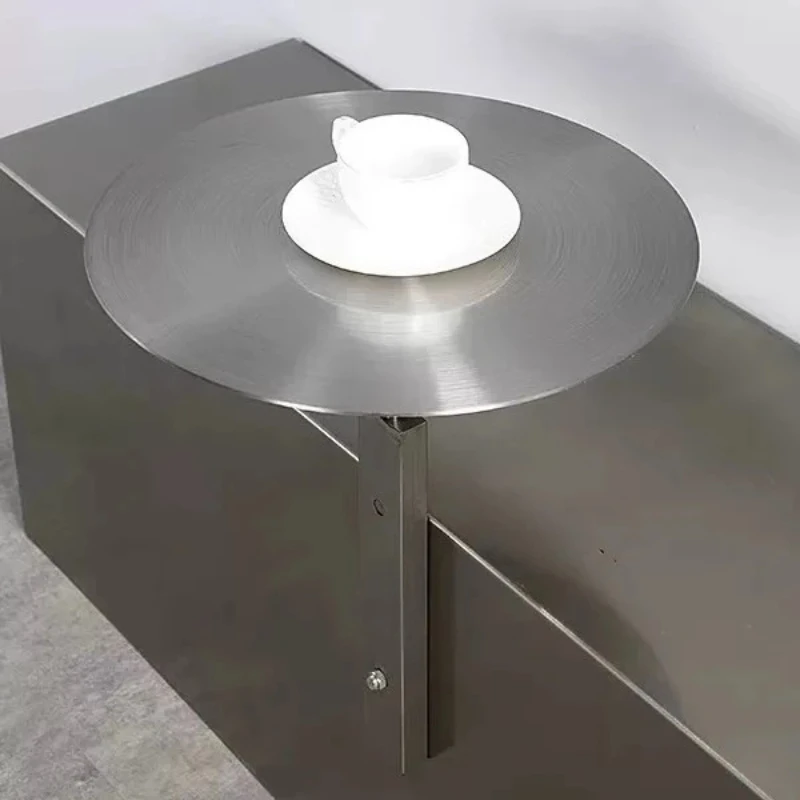 Modern Minimalist Paslanmaz Çelik Asma Bar Masası Kompakt Tezgah Yer Tasarruflu Köşe Masası Kafe Dükkanı İçin Paslanmaz