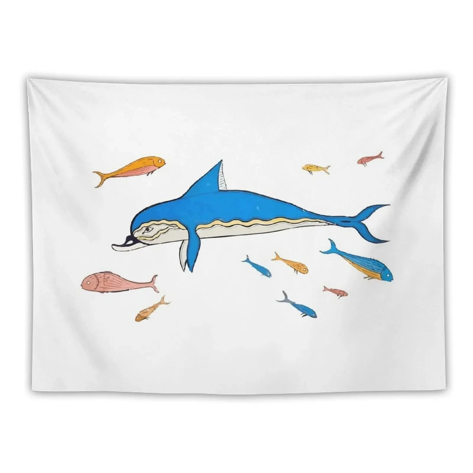 Minoan Mycenaean Dolphins Fresco from Knossos Tapestry Home Decorating Decoration For Home Tapestry