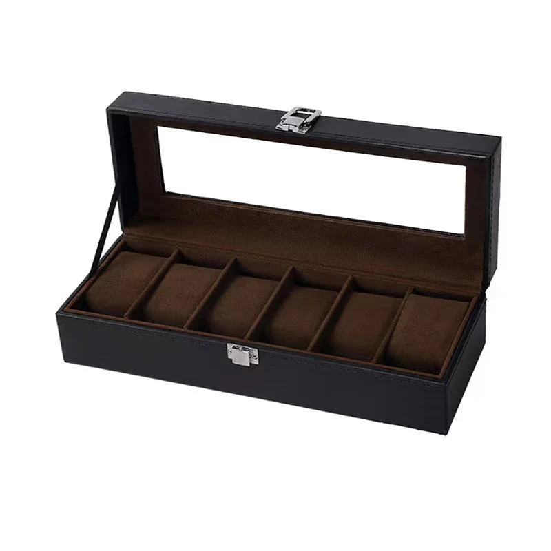 VANSIHO 2/3/4/5/6/10/12Multiple Slots Stylish Watch Box Man and Women Perfect Gifts PU Leather Watch Storage Case