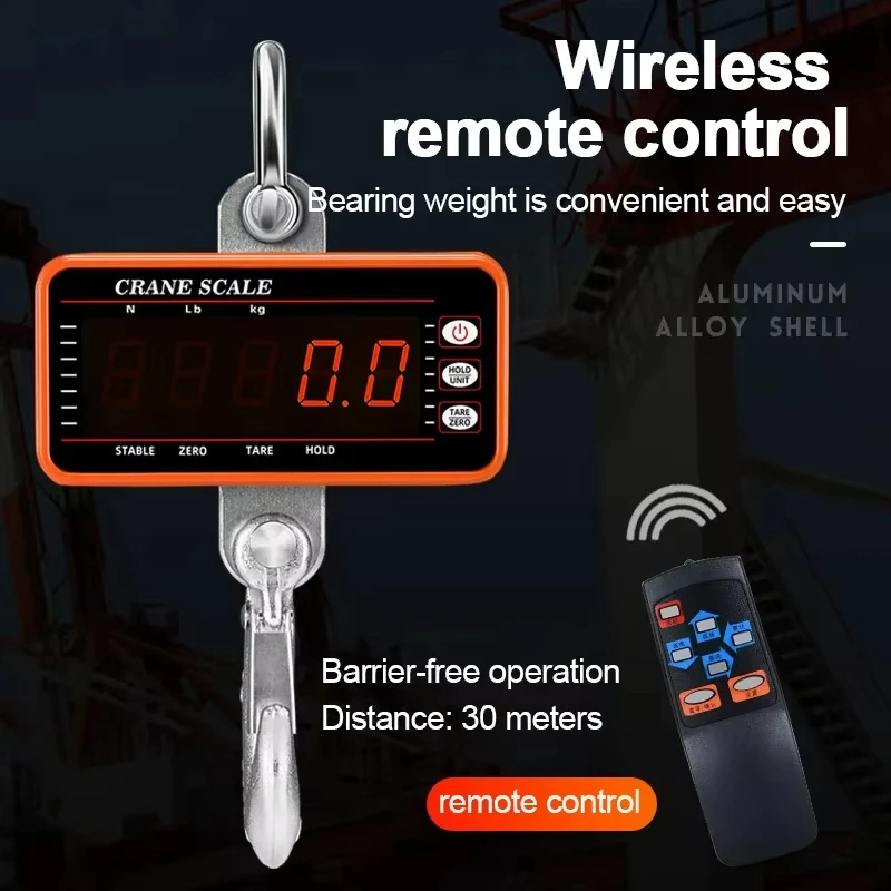 Industrial Portable Hook Hanging Dock, Electronic Crane Scale, Wireless, Remote Control, 0.5t, 1T, 1.5T