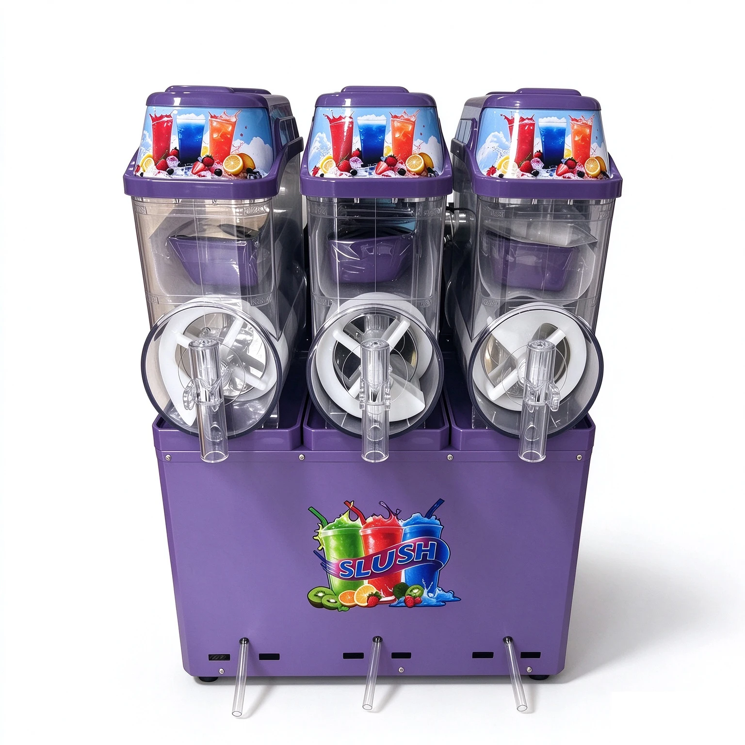 12Lx3 Tanks Slushy Machine Commercial, Triple Tank Slushie & Margarita Machine, Large Frozen Drinks Machine Make Frozen Cocktail