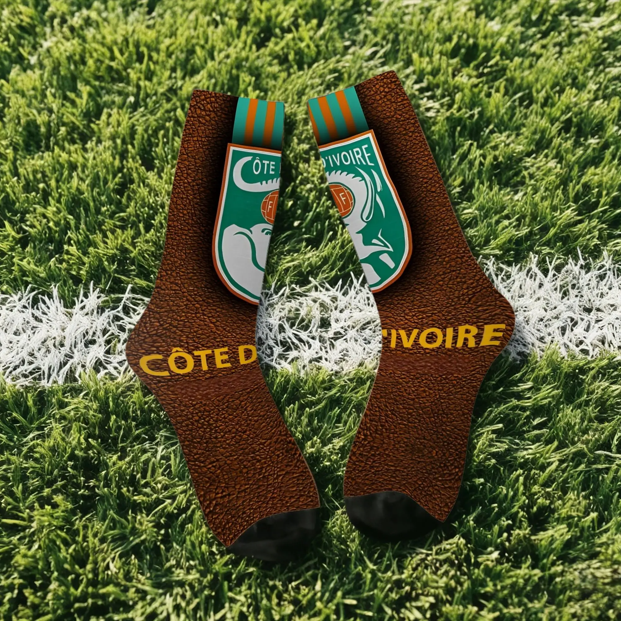 Funny Happy Cote d'Ivoire Retro Harajuku  Hip Hop Novelty Seamless Sock Match Day Essentials