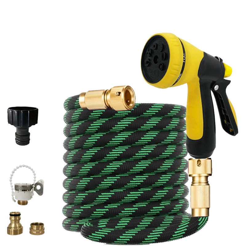 

FLOWERS SPRAL Expandable Flexible Water Hose Car Wash Hose Water Gun Hose Garden Sprayer Gardening Watering Hose Irrigation Tool