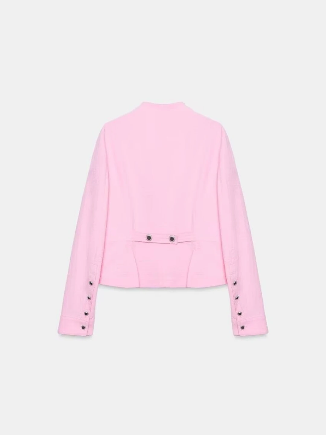 Light Pink Decorative Pocket Double Row Button Suit Jacket Women's New Arrival Fashion Outerwear Short Length Single Button