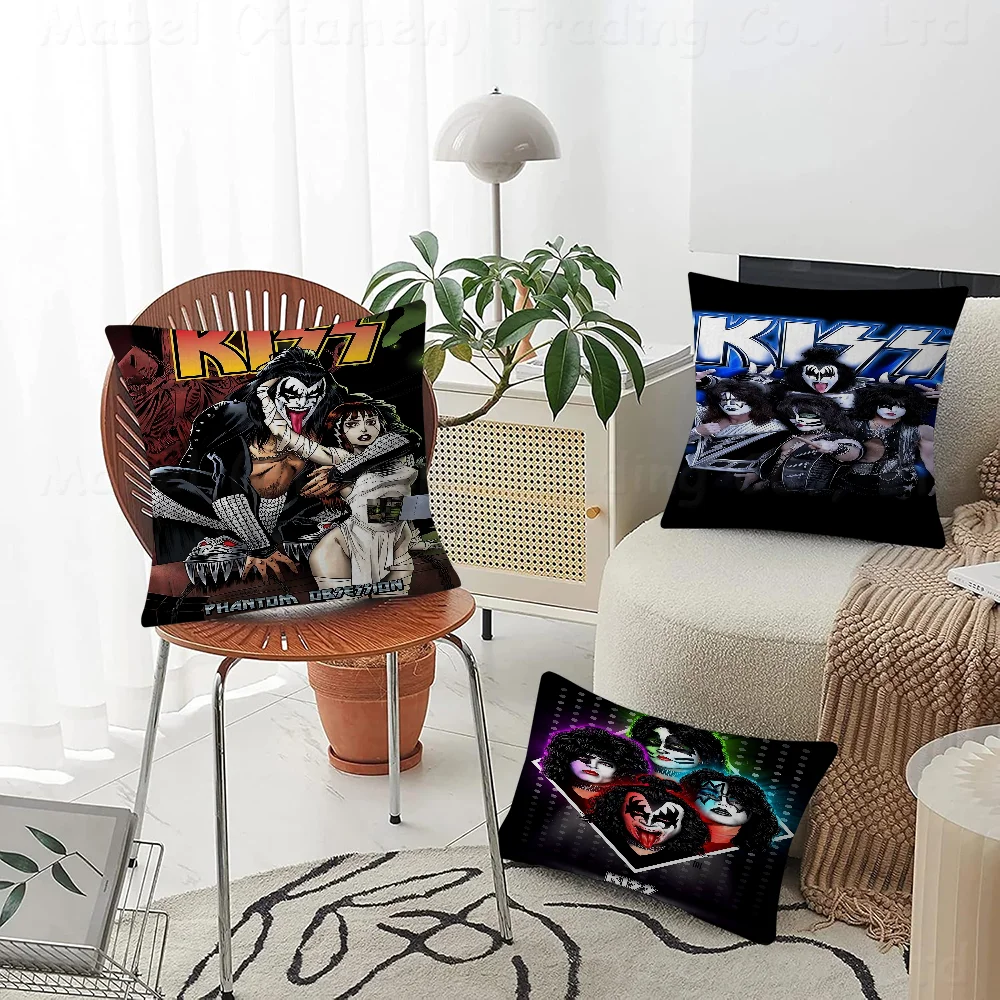 Heavy Metal Kiss Bandpillow Cover Sofa Cushion Cover Home Room Decoration Children Gift