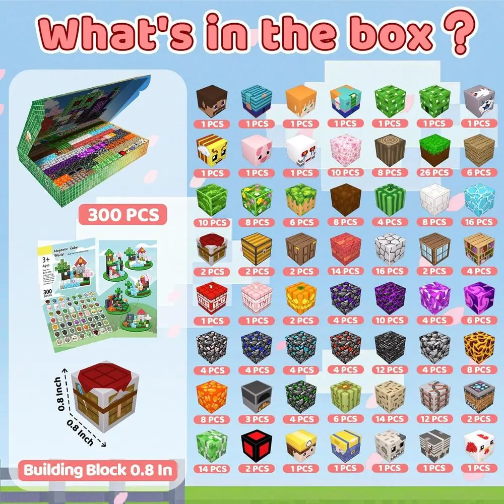 ชุดตัวต่อแม่เหล็ก - 300 ชิ้น สำหรับเด็ก, ของเล่นเสริมพัฒนาการ STEM, แรงบันดาลใจจากมอนเตสซอรี่, เล่นเสริมประสาทสัมผัส, เหมาะสำหรับเด็กอายุ 3 ปีขึ้นไป