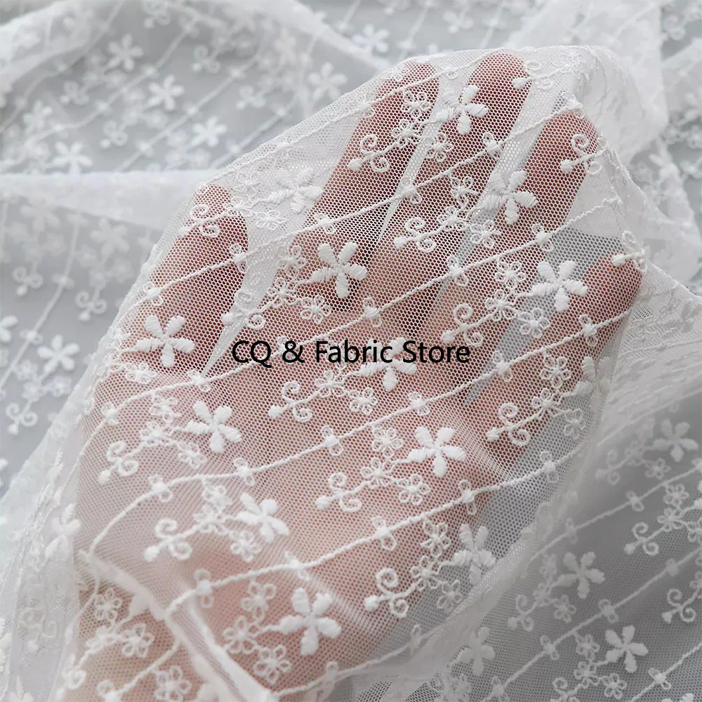 

Чистая белая хлопковая нить, вышитая мягкая сетчатая ткань, аксессуары для шитья одежды, украшение своими руками