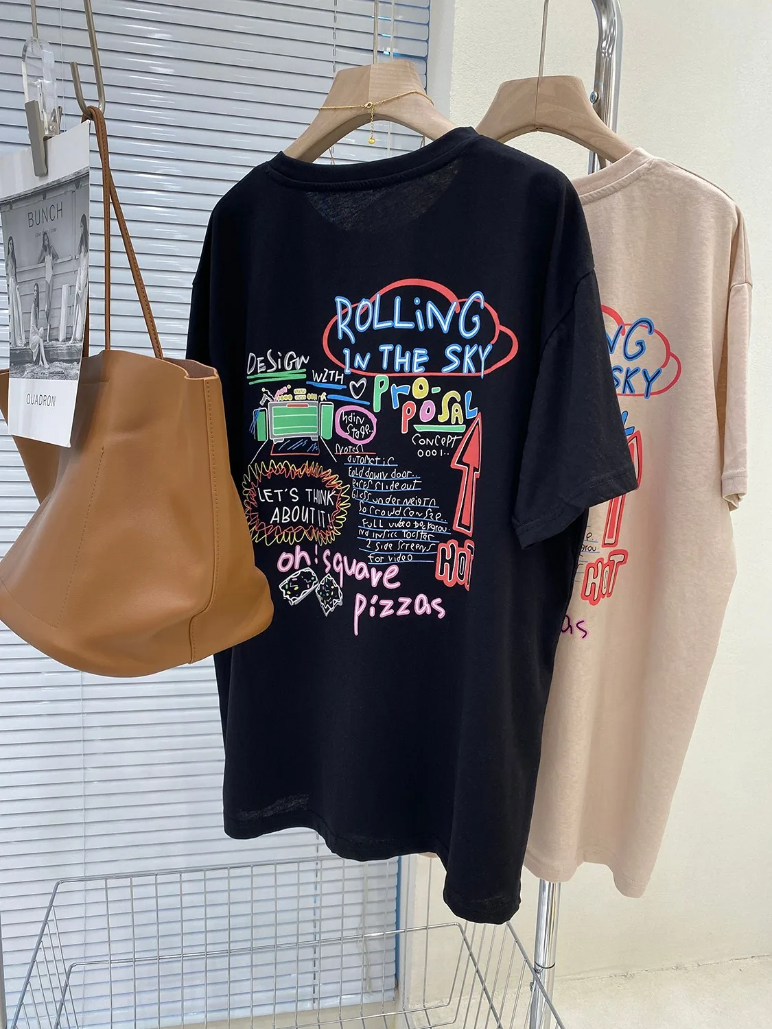 Camiseta Holgada Informal de Verano para Mujer, Talla Grande 300, Estampado Moderno, Cuello Redondo, Algodón Cómodo