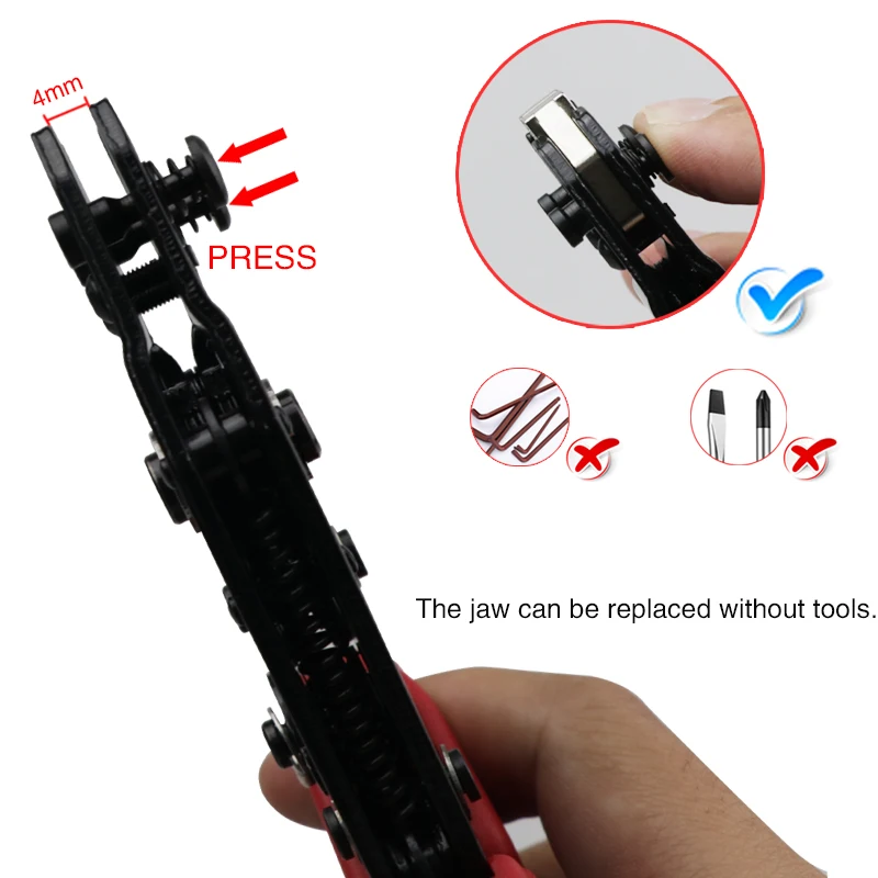 Crimping Pliers SN-58B quick jaws replacement for tab 2.8 4.8 6.3/tube/Photovoltaic/insuated Terminals Electrical Clamp Tools