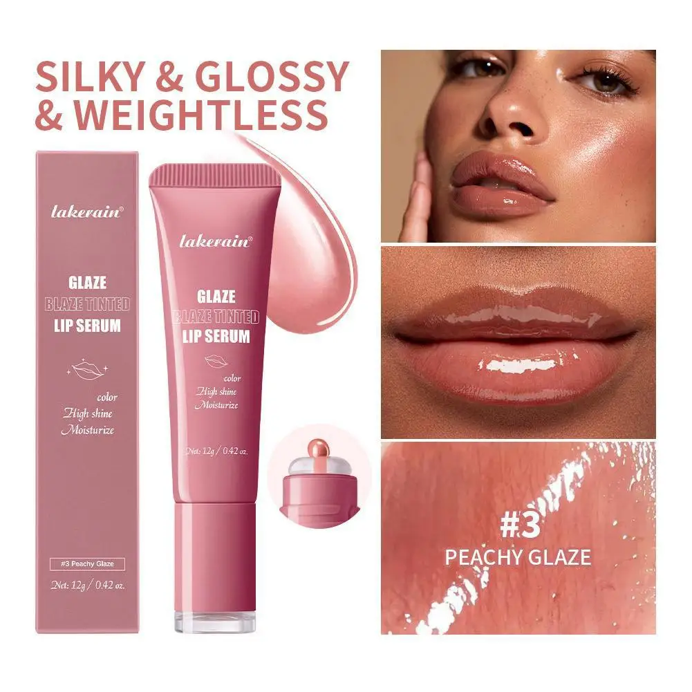 Brillo de labios hidratante, aceite labial de colores, canela, té de la leche, bálsamo labial ligero transparente, brillo de agua hidratante, lápiz labial esmaltado