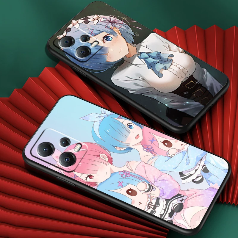 Anime Cool Cute R-Rem For Xiaomi Redmi Note 13 12R 12 12S Turbo 11 11T 11S 10 10S Pro Plus 5G Black Soft Phone Case