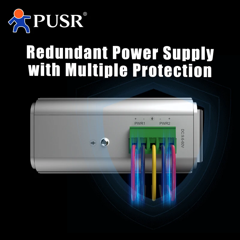 

Ethernet-коммутатор PUSR, 8, 5 портов, гигабитный, 10/100/1000 Мбит/с, класс защиты IP40, чрезвычайная температура -40-85 ℃ USR-ISG/ISF