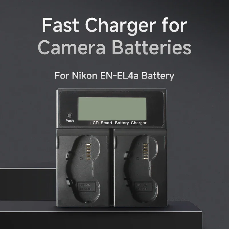 

LCD Digital Camera Fast Charger EN-EL4A Camera Battery AC Charger for Nikon D2 SLR D2H D2X D2Hs Set D3 D3s D3x F6 MH-21