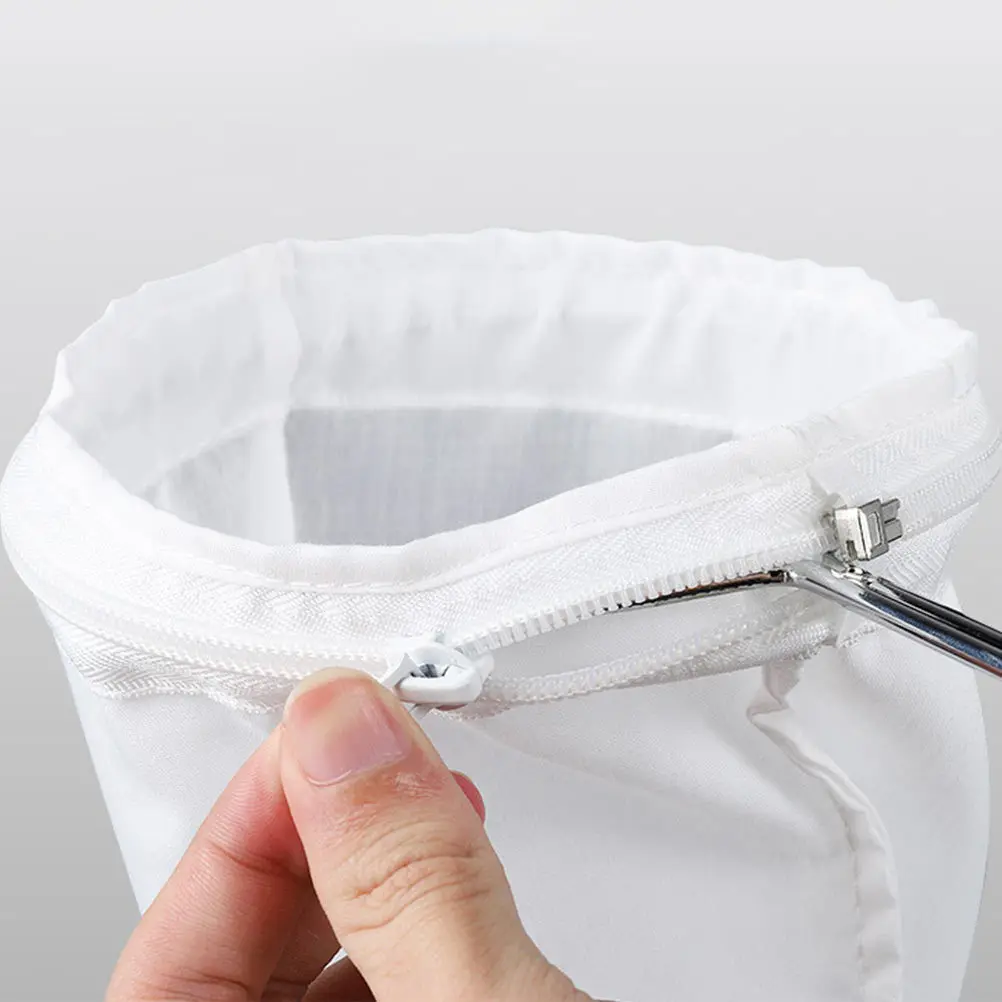 

1Set Tea Filter Bags Cotton Net Reusable Milk Tea Strainer Bag Thickened Steel Ring Clean Sanitary Practical Drink Tool
