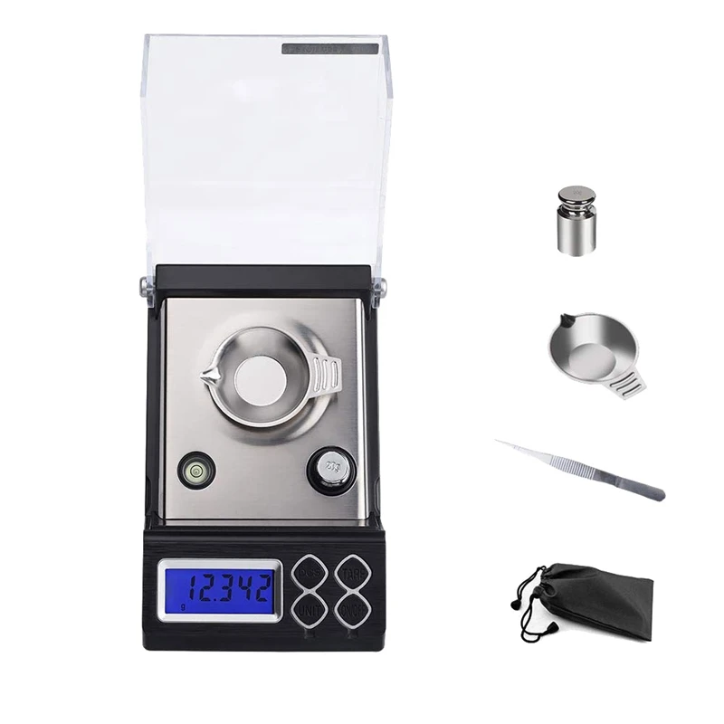 RISE-High Precision Digital Milligram Pocket Scale 50G/0.001G Lab Analytical Balances Scale High Sensitivity Weighing Pans