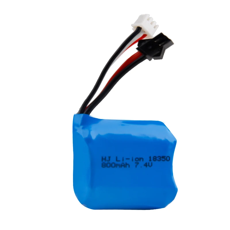 Akumulator litowo-jonowy 7.4v 800mAh do H100 H102 H106 18350 7.4v do JJRC S1 S2 S3 S4 S5 wysokiej prędkości zdalnie sterowana łódka RC 1Pcs do 5Pcs