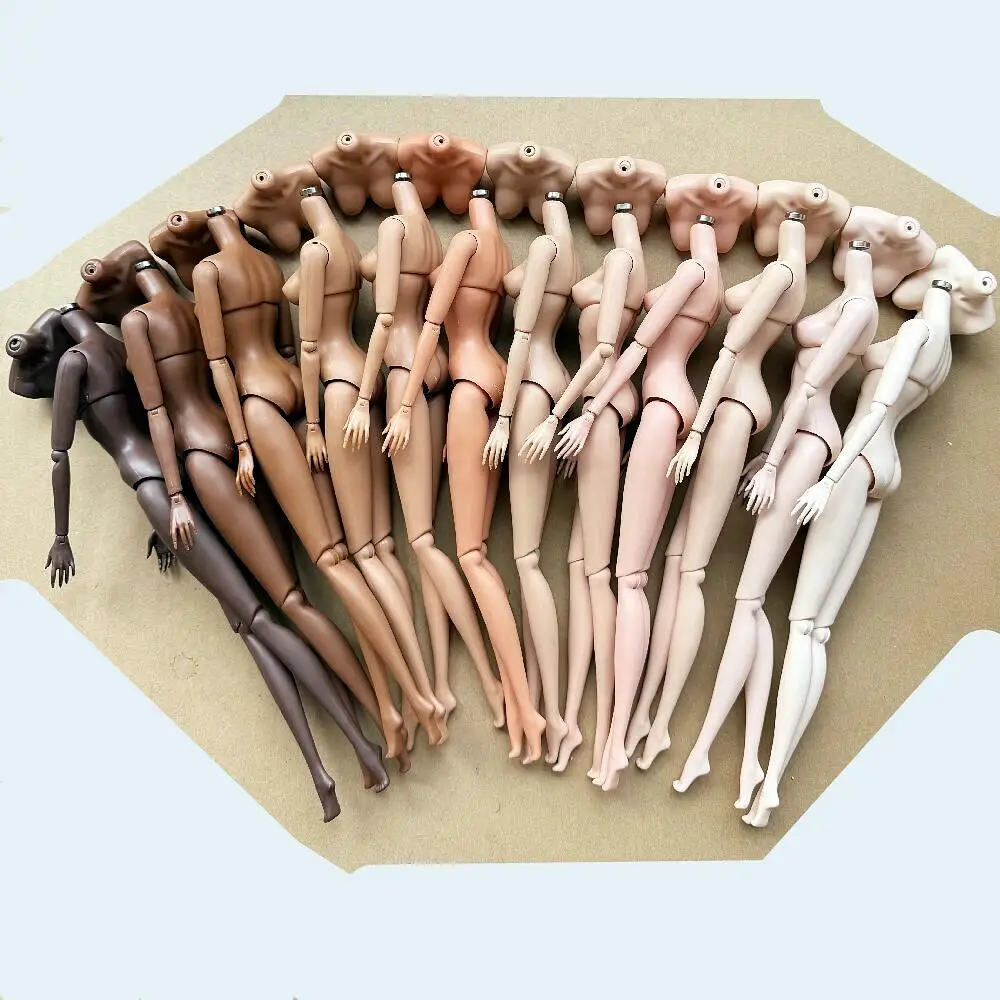NEW LULY 1/6 Doll Body 12 Skin Tones High Quality Joints Removable Doll Body With Replacement Chest For Barbi/IT Doll Heads