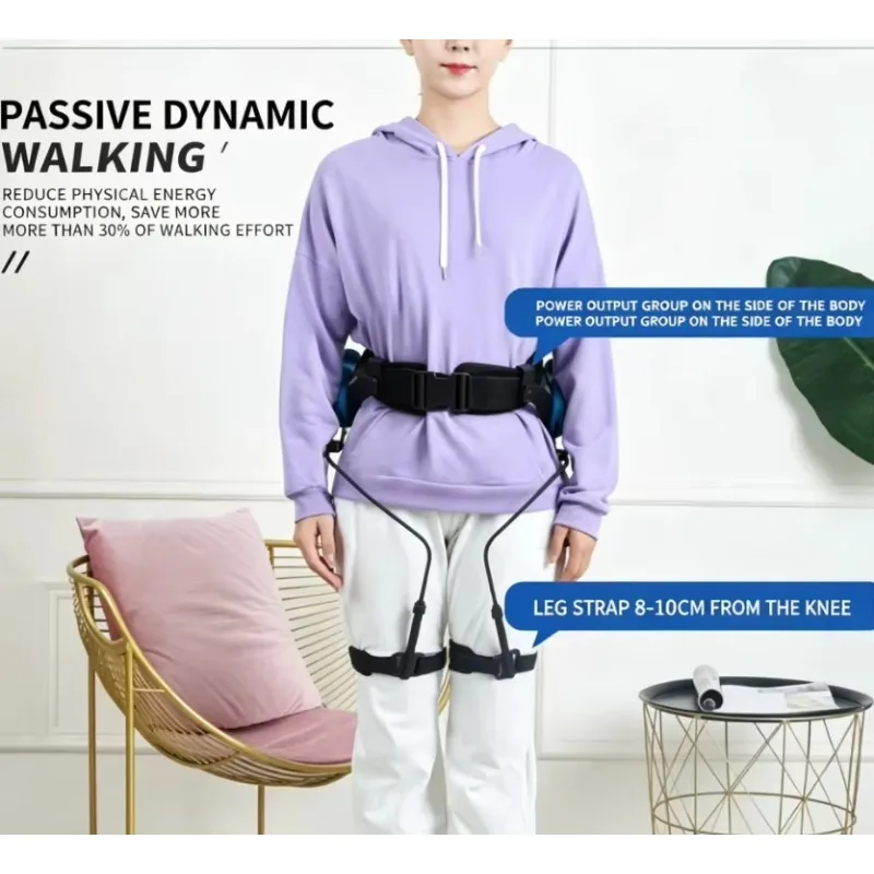 Single Leg Passive Walking Aid Exoskeleton, Energy Storage Walking Support Brace for Stroke Hemiplegia Rehabilitation Training