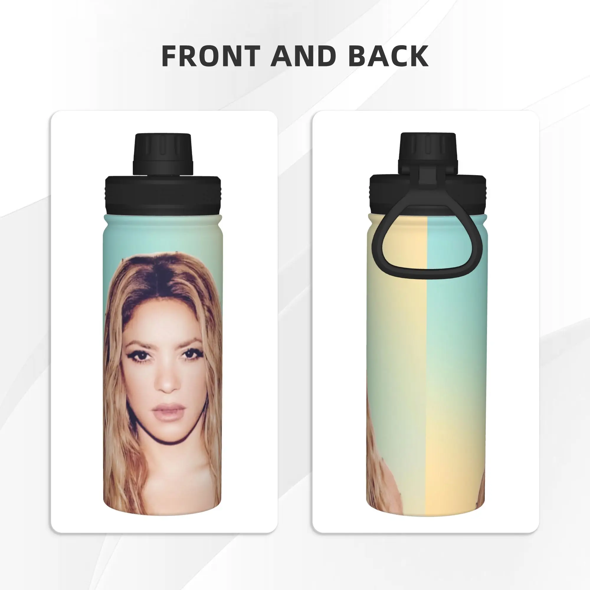 Singer S-Shakira 18OZ Sports Insulated Kettle  Coffee Cups Vacuum Flask Travel Outdoor Mugs Hot Cold Drink