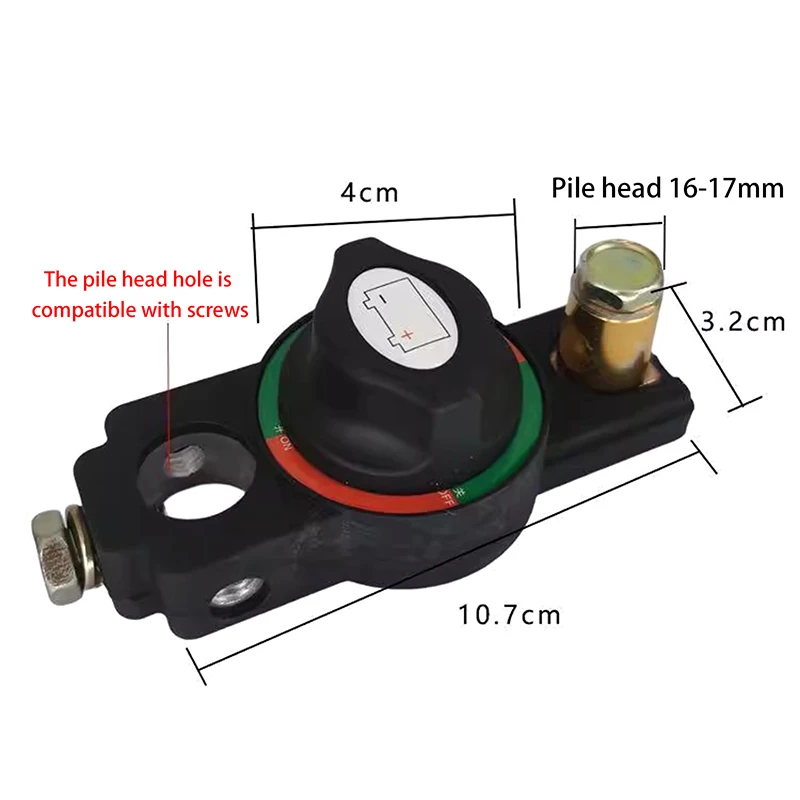 

12V24V Universal Car Battery Disconnect Switch Manual Circuit Breaker Tool Free Knob Anti-Power Off Leakage Protector Auto Parts