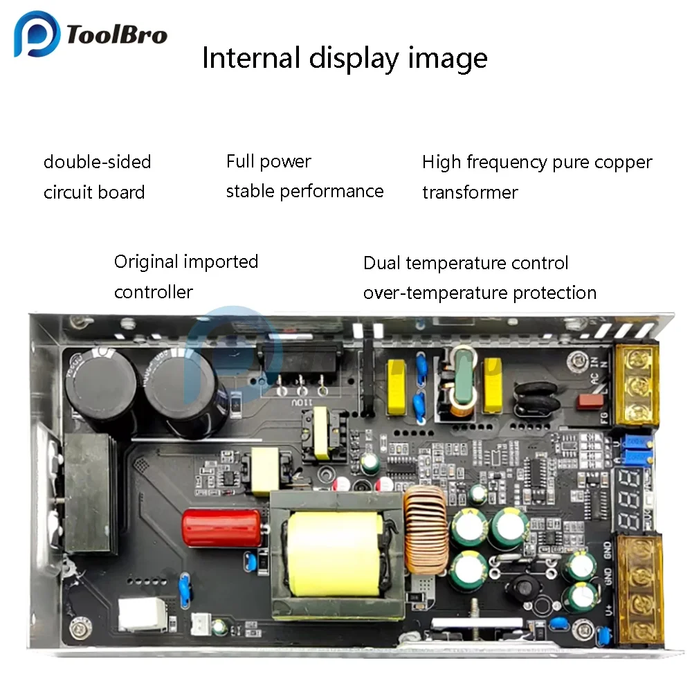 

500W 2-20A 0-30V Adjustable Switching Power Supply CC CV AC-DC Step Down Buck Converter with Digital Voltage Current Meter