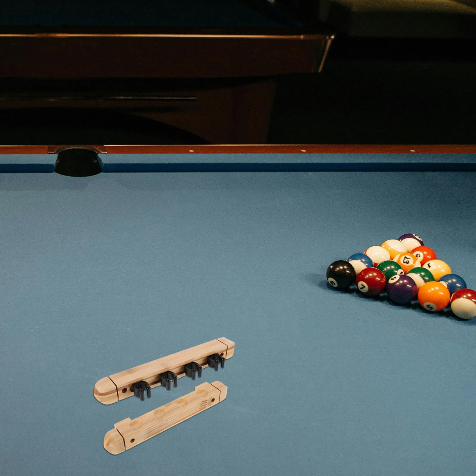 

1Set Wall Mount Solid Wood Billiard Cue Rack Roman Style 4 Hole Pool Stick Holder Organizer Pool Player Accessories