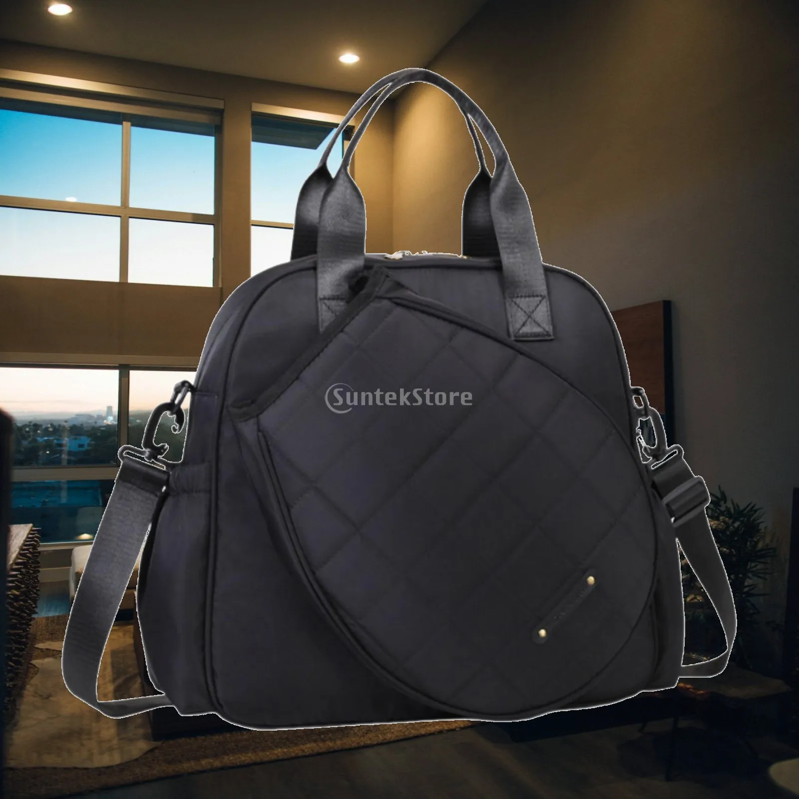 Versatile Tennis and Racquet Sports Bag Oxford Cloth Handbag with Strap Waterproof Tote for Training and Travel