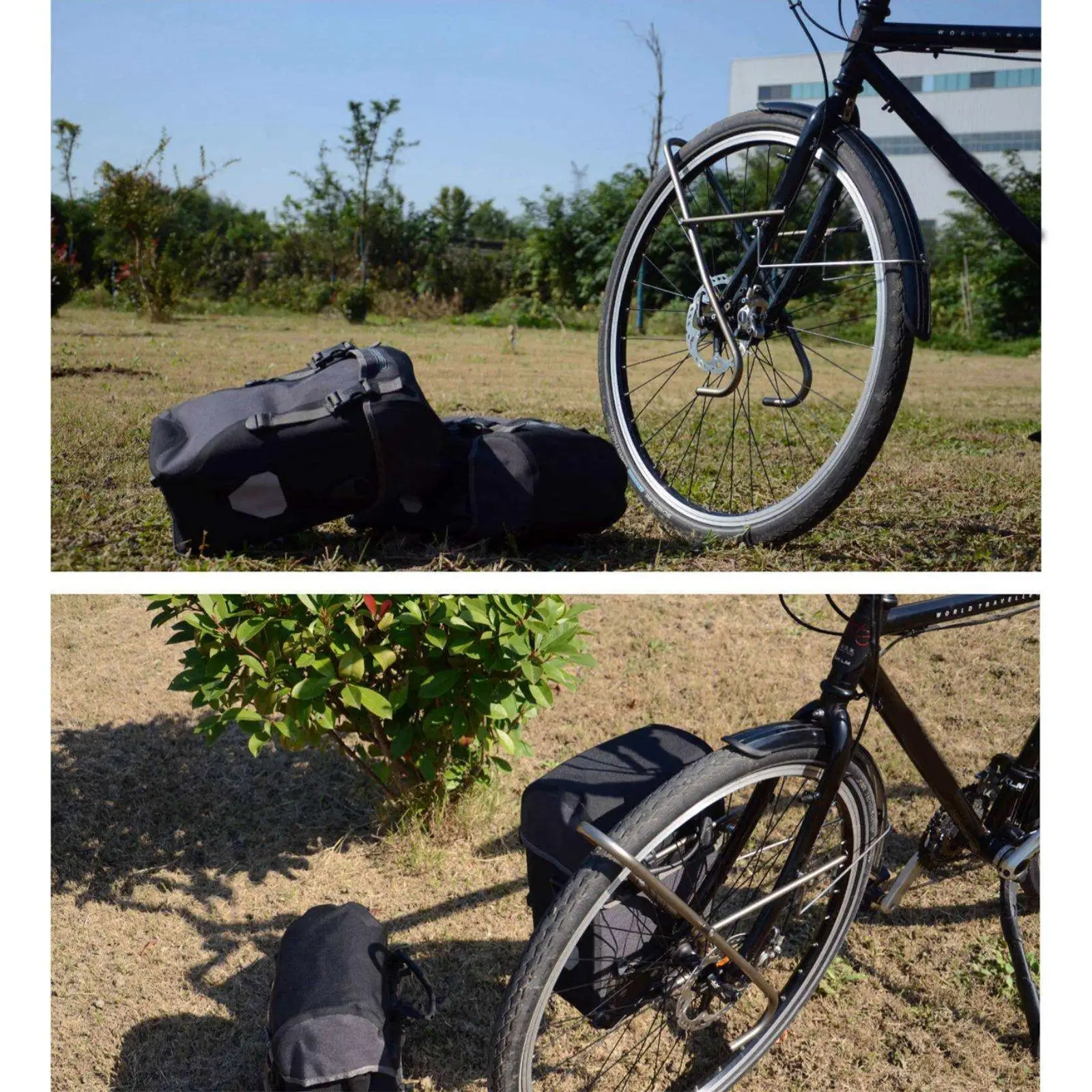 

Bike Front Shelf Replacement Sturdy Low Ride Pannier Basket for Touring Mountain Gravel Daily Transport
