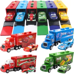 Pixar Cars 3 Toy Car 1:55 Lightning Mcqueen Mack Uncle Truck Rescue Collection Alloy Model Container Truck Car Children Toy Gift