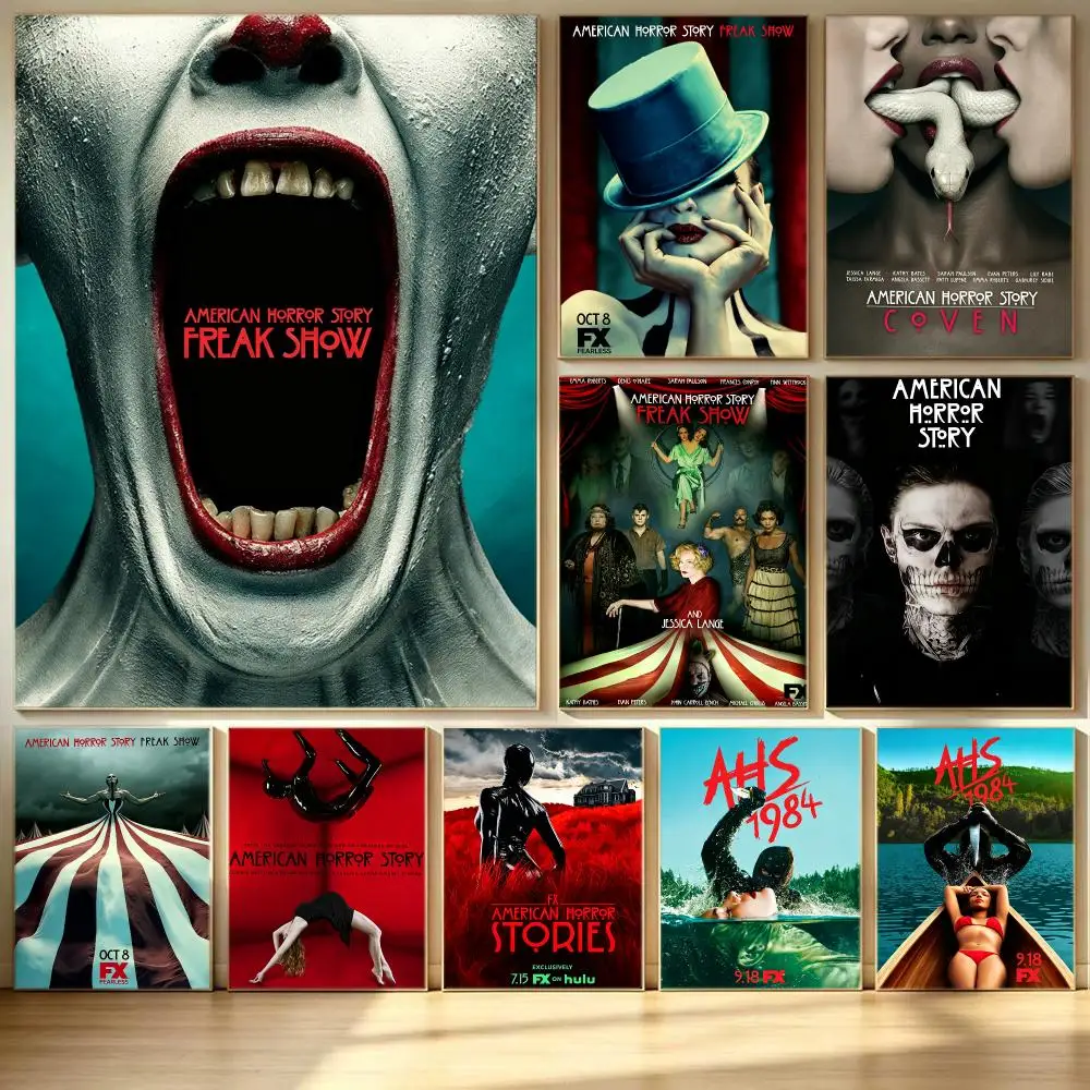series American Horror Story Poster HD  Printing Soothing and Cream Style Home Decor for the Living Room cafes Gift Giving