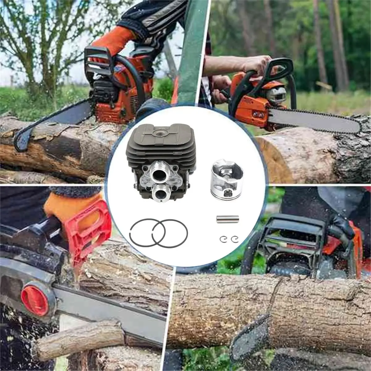 

【COUNTDOWN DEAL】 50mm Cylinder Piston Assembly Kit for Stihl TS410 TS420 TS 410 420 Cut-Off Saw 4238 020 1202 Replace Part