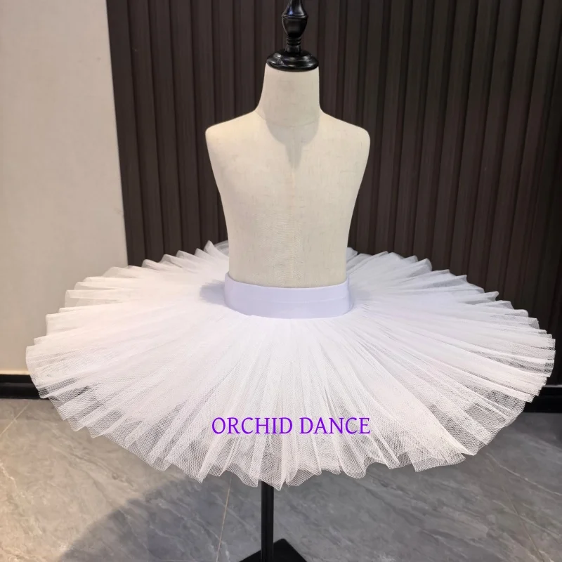 Pure White Multi Layer Round Fluffy Ballet Tutu Skirt Integrated Waist Ring Dance Skirt Suitable For Dance Class Stage Performan