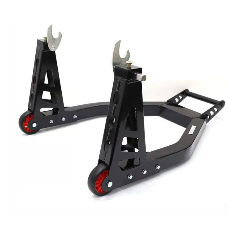 إطار رفع العجلة الأمامية/الخلفية للدراجة النارية من سبائك الألومنيوم مع قدرة تحمل 450 كجم، أداة إصلاح إطارات الدراجة النارية #2