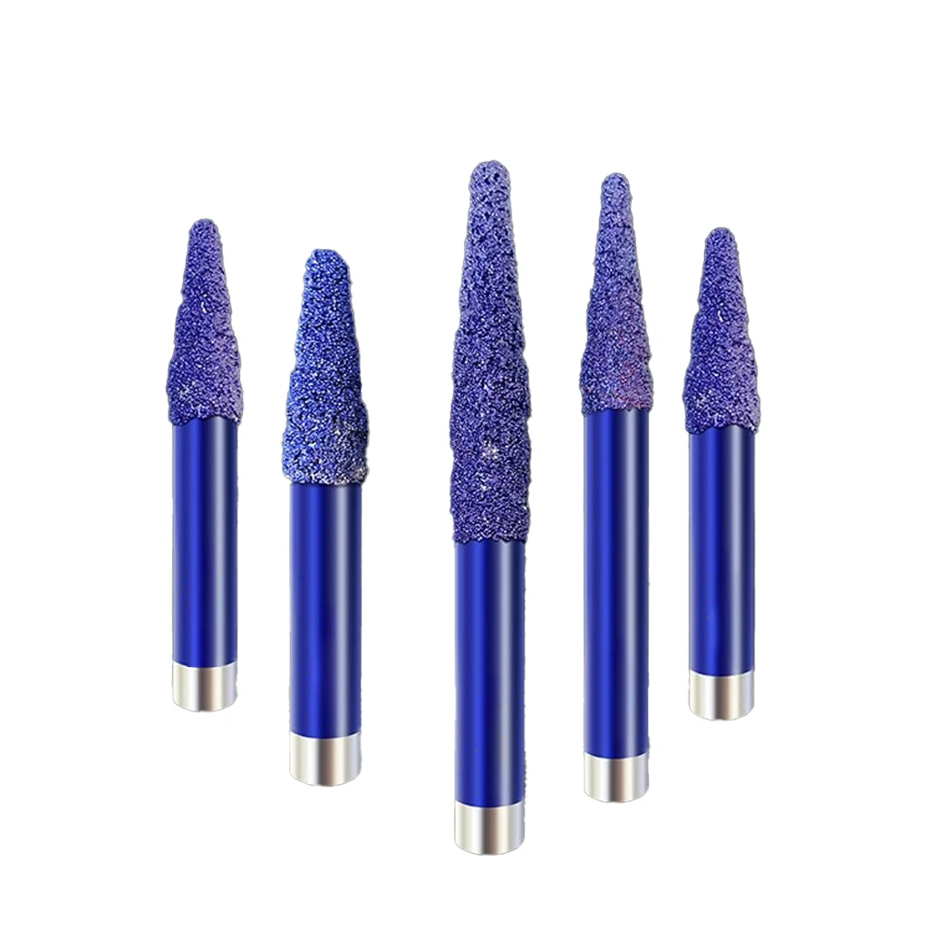 10mm Multi Strato Conico Testa A Sfera Diamante Pietra Strumenti Per Incidere 5 pz CNC Router Bit Frese Set 3D Rilievo intaglio