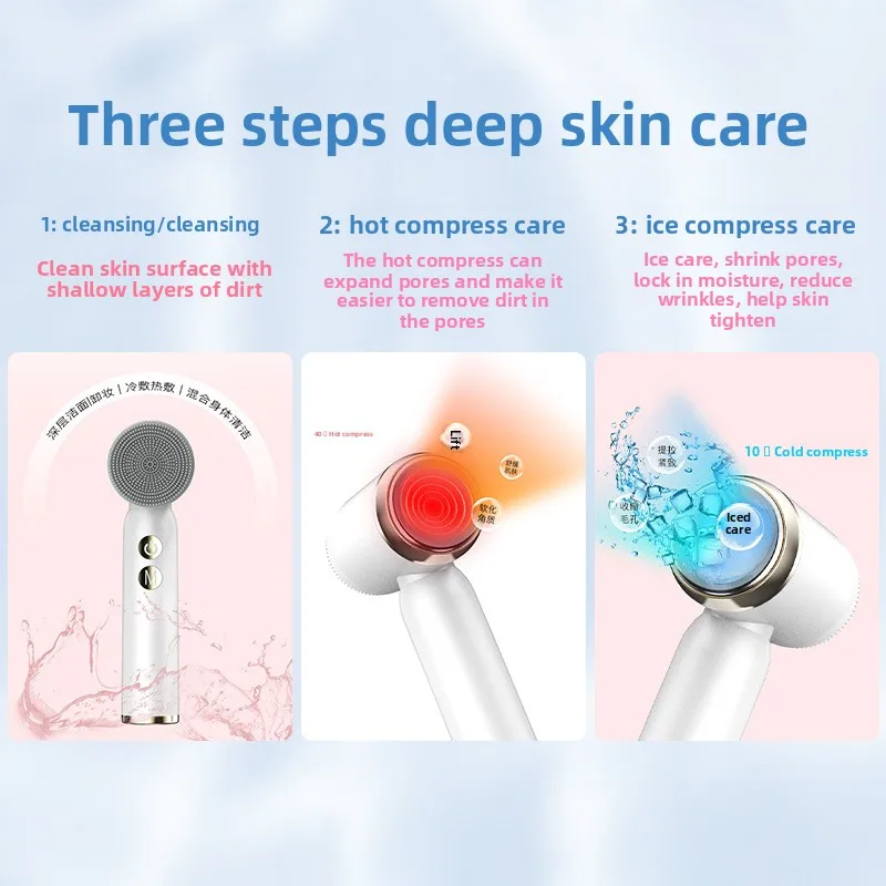 Elektrisch gezichtsreiniger Borstel Siliconen schoonheidsapparaat