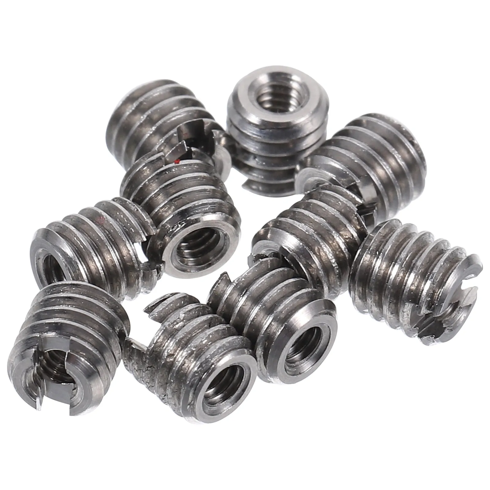 

10pcs Stainless Steel Screw Sleeve M2xM4x4mm Threaded Inserts Furniture Connector Nuts Fastener Embedment Nuts Wood Connectors